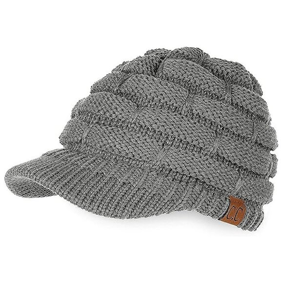 Accessories - C.C Hatsandscarf Exclusives Women's Ribbed Knit Hat , A Lt Mel Grey